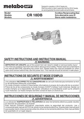 Metabo HPT CR 18DB Instructions De Sécurité Et Mode D'emploi