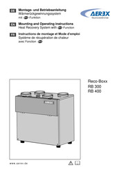 AEREX RB 400 Instructions De Montage Et Mode D'emploi