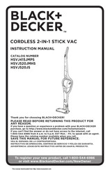 Black & Decker HSVJ520JS Manuel D'instructions