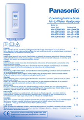 Panasonic Aquarea LT WH-UD12CE8 Mode D'emploi