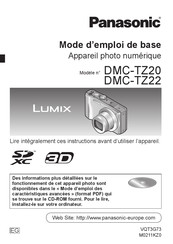 Panasonic LUMIX DMC-TZ22 Mode D'emploi De Base