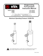 BVA Hydraulics HP1006 Manuel D'instructions