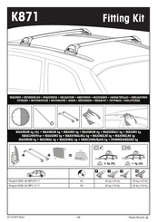 Yakima K871 Instructions De Montage