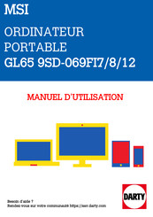 MSI GL65 9SD-069FI8 Manuel D'utilisation
