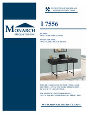 Monarch Specialties I 7556 Instructions D'assemblage