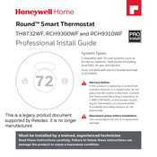 Honeywell Home Round TH8732WF Guide D'installation Professionnelle