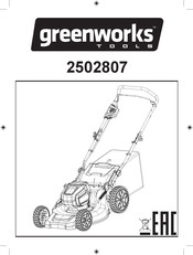 GreenWorks Tools 2502807 Mode D'emploi