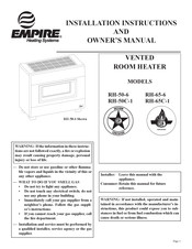 Empire Heating Systems RH-65-6 Instructions D'installation Et Manuel Du Propriétaire