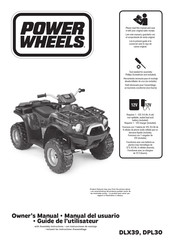 Power Wheels DLX39 Guide De L'utilisateur