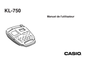 Casio KL-750 Manuel De L'utilisateur