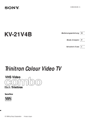 Sony Trinitron KV-21V4B Mode D'emploi