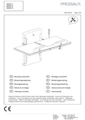 Pressalit R8584516 Notice De Montage