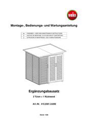 Weka 415.0301.2000 Serie Notice De Montage, D'utilisation Et D'entretien