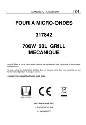 pro.cooker 317842 Manuel Utilisateur