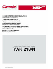 Cattini Oleopneumatica YAK 218/N Manuel Pour L'utilisation, L'installation Et L'entretien