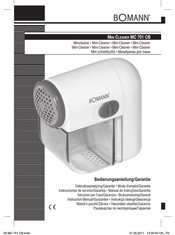 BOMANN MC 701 CB Mode D'emploi & Garantie