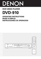 Denon DVD-910 Mode D'emploi