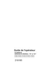 Evinrude E15TEL4 Guide De L'opérateur