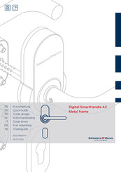 Simons Voss Technologies Digital SmartHandle AX Metal frame Guide Abrégé