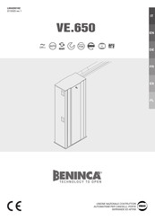 Beninca VE.650 Mode D'emploi