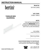 Bertini 0-65857-18466-2 Manuel D'instructions