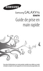 Samsung S5670 Guide De Prise En Main Rapide