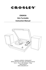 Crosley Brio Manuel D'utilisation