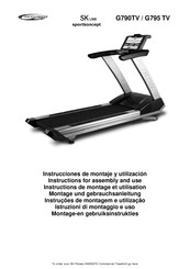 BH FITNESS SK Line G795 TV Instructions De Montage Et Utilisation