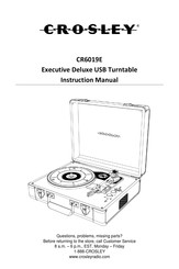 Crosley Executive Deluxe Manuel D'utilisation