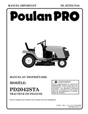 Poulan Pro PD2042STA Manuel Du Propriétaire