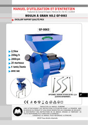 Micul Fermier GF-0063 Manuel D'utilisation Et D'entretien