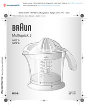 Braun Multiquick 3 MPZ 6 Citromatic Mode D'emploi
