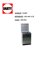 FAURE CCG 646 X CE Mode D'emploi