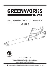 GreenWorks ELITE LB-430-T Guide D'utilisation