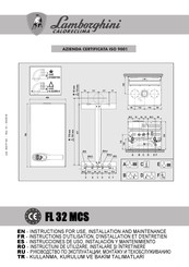 Lamborghini Caloreclima FL 32 MCS Instructions D'utilisation, D'installation Et D'entretien