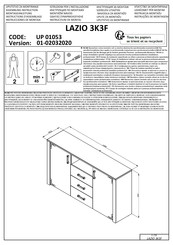 Dedeman LAZIO 3K3F UP 01053 Instructions D'assemblage