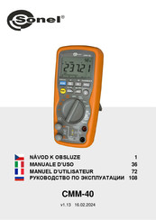 Sonel CMM-40 Manuel De L'utilisateur