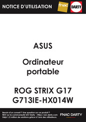 Asus G713IE-HX014W Mode D'emploi
