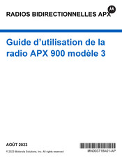 Motorola APX 900 3 Guide D'utilisation