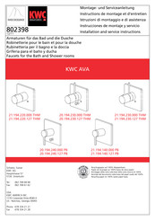 KWC AVA 20.194.240.127 PB Instructions De Montage Et D'entretien