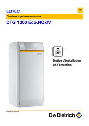 De Dietrich Elitec DTG 1300 Eco.NOx/V Notice D'installation Et D'entretien