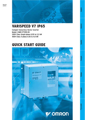 Omron VARISPEED V7 CIMR-V7TZ 05 Serie Guide De Démarrage Rapide