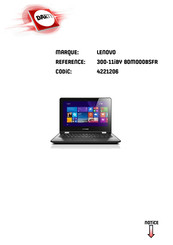 Lenovo Yoga 300-11IBY Guide De L'utilisateur