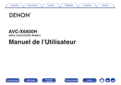 Denon AVC-X6800H Manuel De L'utilisateur