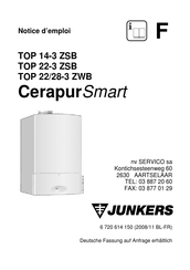 Junkers CerapurSmart TOP 22-3 ZSB Notice D'emploi