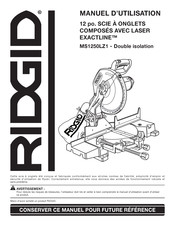 RIDGID MS1250LZ1 Manuel D'utilisation