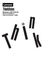 Lenovo ThinkVision T22i-30 Guide D'utilisation