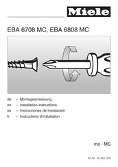 Miele EBA 6708 MC Instructions D'installation