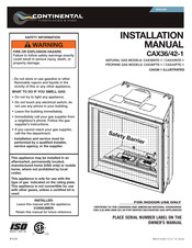 Continental Fireplaces CAX42-1 Serie Manuel D'installation