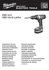 Milwaukee PDD 14.4 X LokTor Instructions D'utilisation